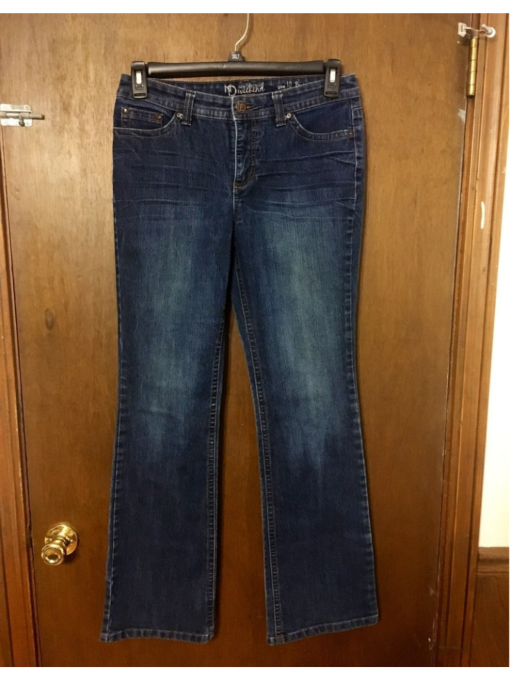 New Directions embellished boot cut jean